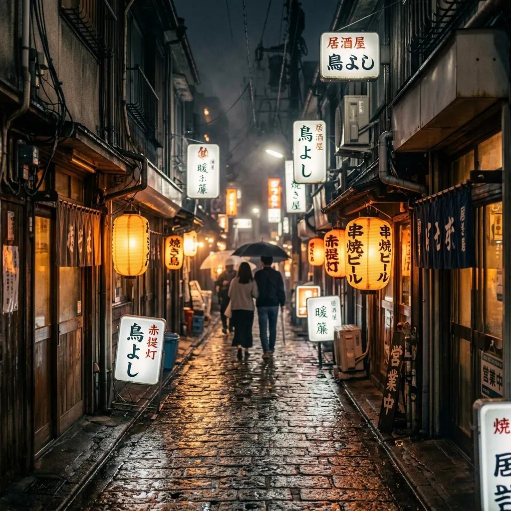 Tokyo street at night